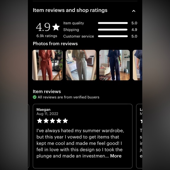 LoveAndConfuse 100% Linen AURORA Jumpsuit *Etsy Star Seller* - Picture 6 of 8